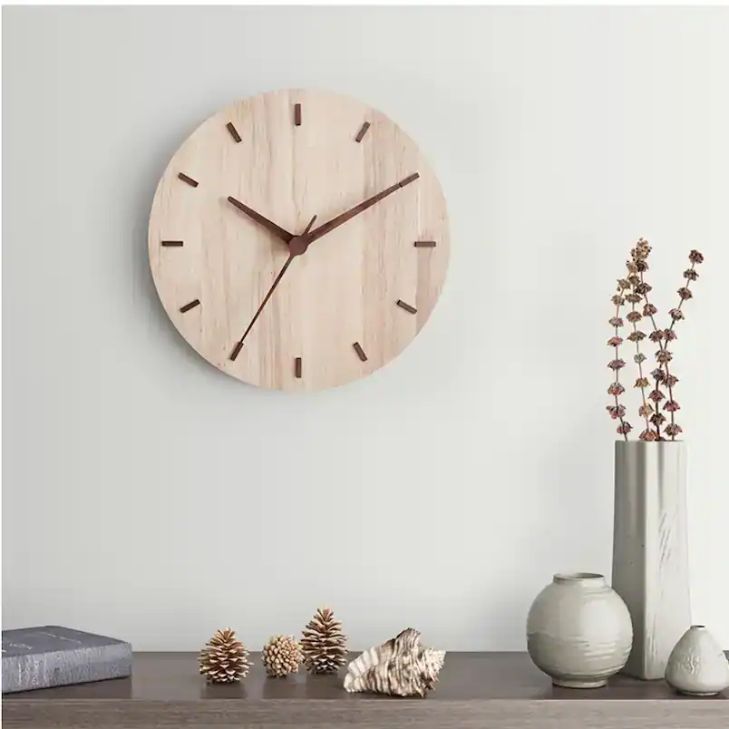 Solid Pine Wood Wall Clock